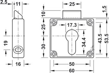 Spring Bolt Rim Lock Pz Backset Mm Online At H Fele