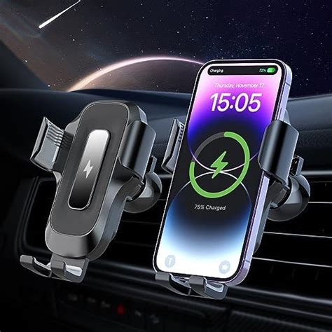 Wireless Car Charger Chgeek 15w Fast Charging Auto Clamping Car