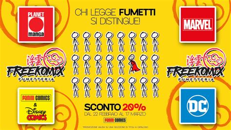 SCONTO 20 PANINI COMICS Freekomix