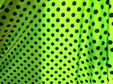 Neon Green Black Polka Dot Print Spandex Fabric Bty For Bikini Swimwear Exotic And Dance Wear Etsy
