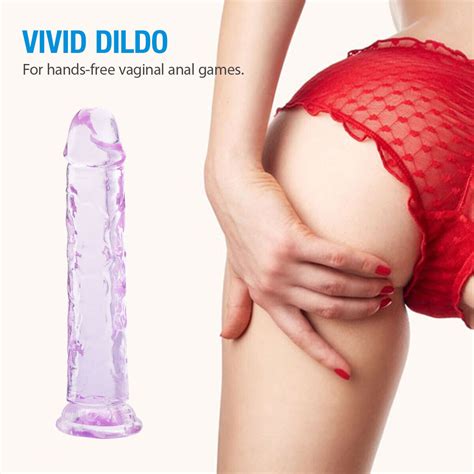 Jelly Dong Dildo Suction Cup G Spot Waterproof Realistic Cock Veined