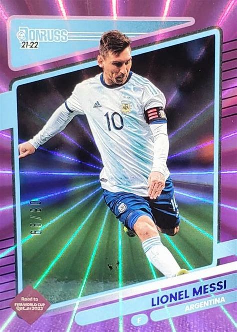 Lionel Messi 2021 Donruss 1 Holo Purple Laser 99 Price Guide Sports