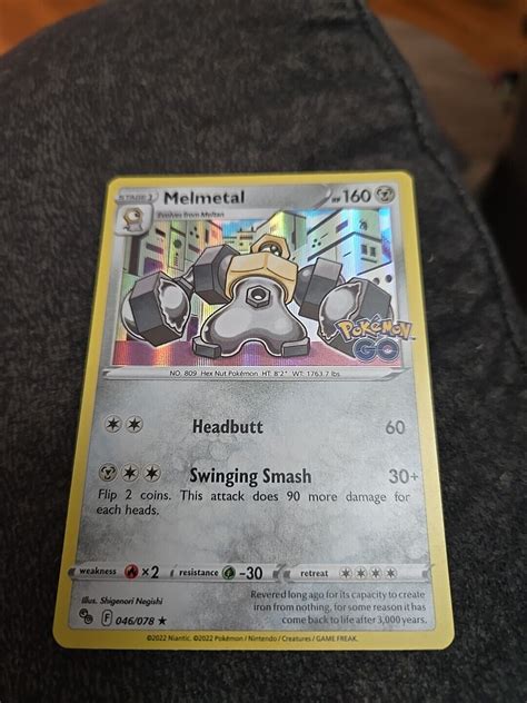 Pokemon TCG Pokemon Go Melmetal 046 078 Holo Rare Trading Card EBay