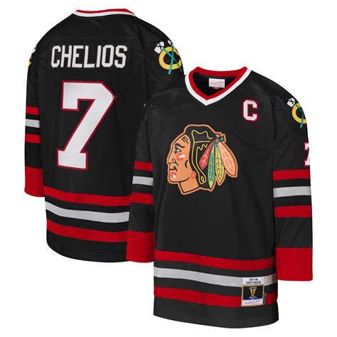 Chris Chelios Chicago Blackhawks Mitchell & Ness Youth 1997-98 Blue