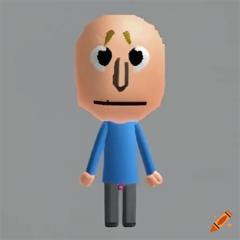 A Mii Character Resembling Baldis Basics Design On Craiyon