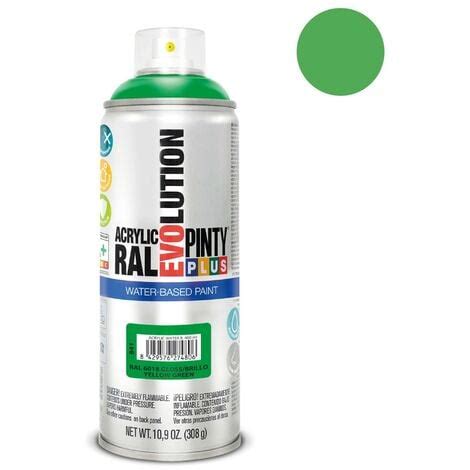 Pintura En Spray Evolution Water Based 520Cc PINTYPLUS RAL 6018 VERDE