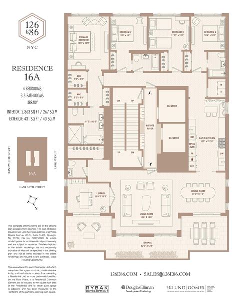 126 East 86th Street 16A, Upper East Side, NYC - $7,500,000, ID