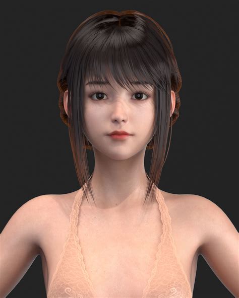 Anime girl 3d model - givensa