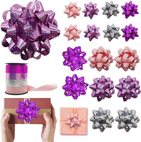 Gkongu Gift Bows Self Adhesive Gift Wrap Bows Pieces Bows For