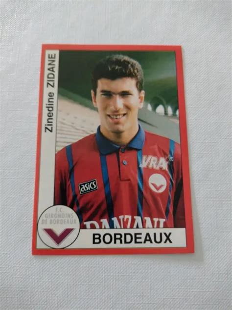 TRES RARE Zinédine Zidane ROOKIE Panini Foot 1995 équipe de Bordeaux