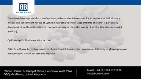 PPT - Cyclizine Hydrochloride - Summary of Product Characteristics ...