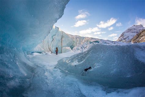 Remarkable Photos of Ice Caves Hidden in the Canadian Rockies