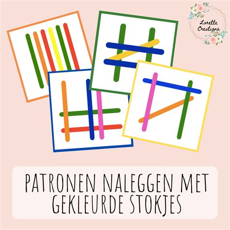 Patronen Naleggen Met Gekleurde Stokjes Lorette Creations