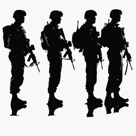 Premium Vector | Army soldier silhouette