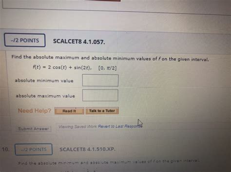 Answered 2 POINTS SCALCET8 4 1 057 Find The Bartleby