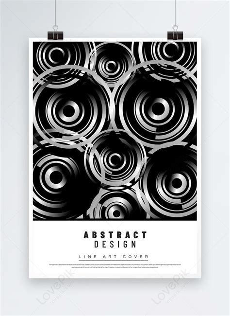 Abstract art black and white cover poster template image_picture free ...