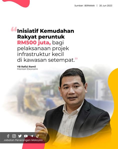 INISIATIF KEMUDAHAN RAKYAT PERUNTUK RM500 JUTA BAGI PELAKSANAAN PROJEK