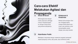 Strategi Agitasi Propaganda Dalam Perjuangan Gerakan Sipil Pptx