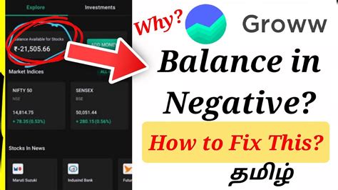 Why Groww Balance In Negative How To Fix This Problem Groww App