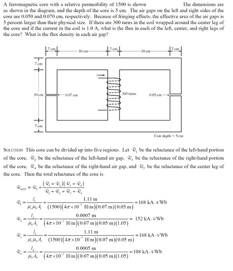 Electrical And Electronic Engineering Forum Magnetic Circuit Calculations