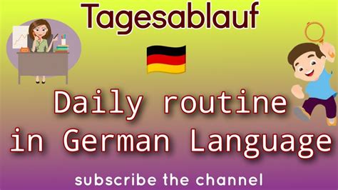 Tagesablauf Daily Routine In German Language Deutsch Mit Anu