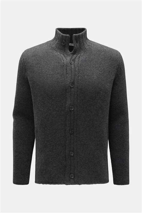 Von Braun Cashmere Cardigan Anthracite Braun Hamburg