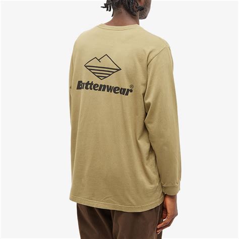 Battenwear Long Sleeve Team Pocket T Shirt Olive END