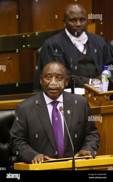 South Africa S New President Cyril Ramaphosa Delivers His State Of