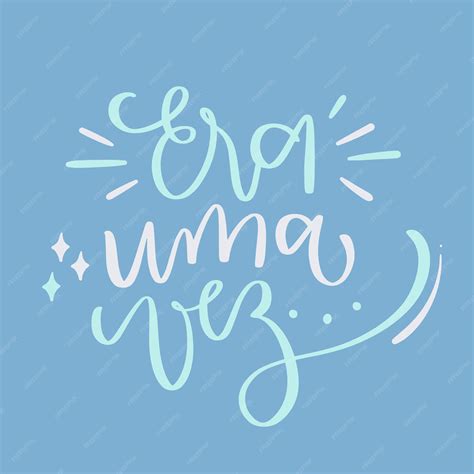 Premium Vector | Era uma vez once upon a time in brazilian portuguese