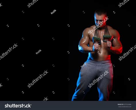 Male Bodybuilder Athlete Naked Torso Doing Stock Photo 527222686 Shutterstock