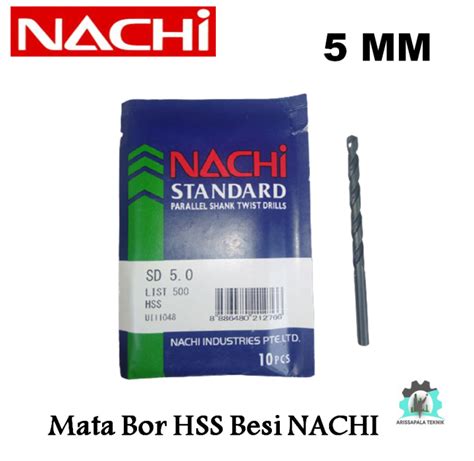 MATA BOR NACHI MATA BOR BESI 5 MM ORIGINAL HSS DRILL NACHI ASLI 5MM