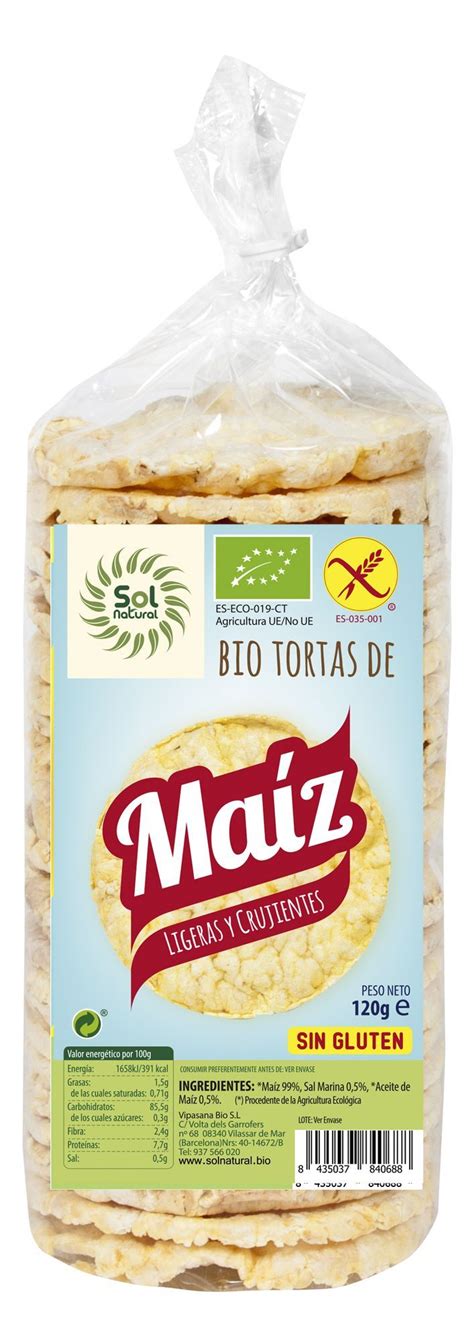 TORTAS DE MAIZ BIO SIN GLUTEN 120 G Naturlider