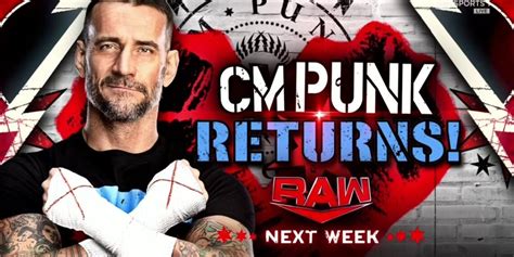 Cm Punk Announced For Next Weeks Wwe Raw