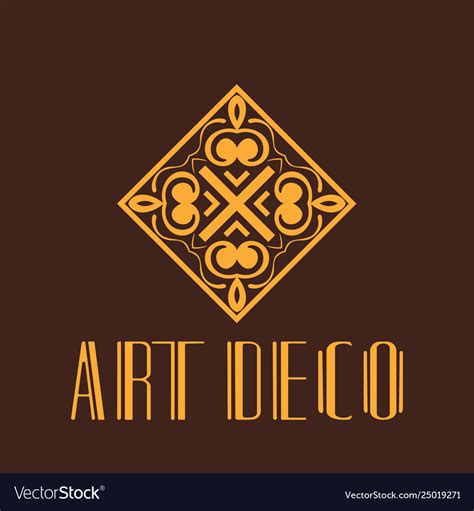 Modern Art Deco Logo Royalty Free Vector Image