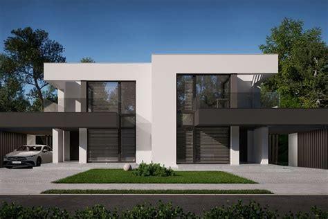 Projekt Domu Modern House New House 744 D Wariant 1 Moderne