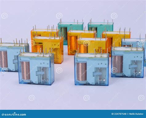 Electromagnetic relay. stock photo. Image of lighting - 224787548