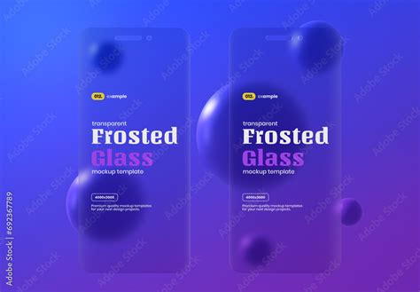 Smart Phone Screen Frosted Glass Mockup Stock Template Adobe Stock