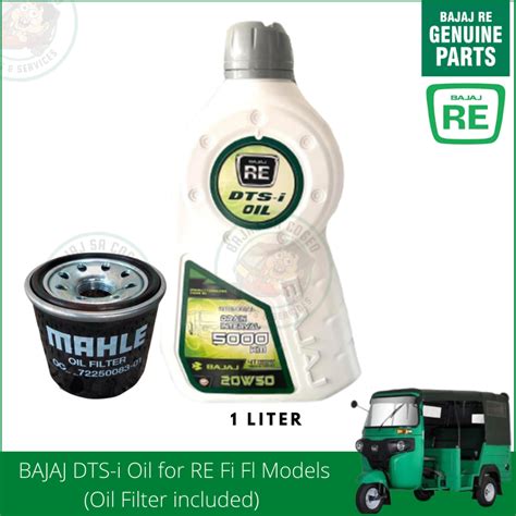 Basic Kit For Bajaj Re Fi Fl Models Pc Oil Filter Liter Oil Dts I