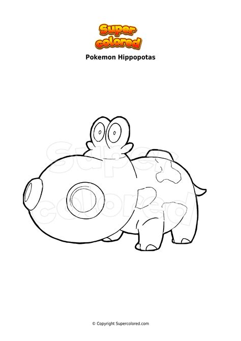 Coloring page Pokemon Hippopotas - Supercolored.com