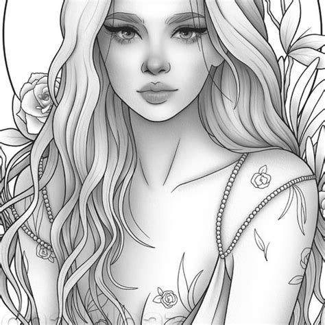 Printable Coloring Page Fantasy Character Black Girl Etsy Canada