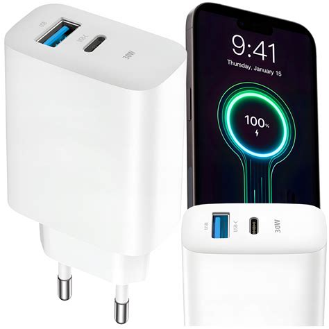 Szybka Adowarka Sieciowa W Quick Charge Usb Pd Usb C Kostka