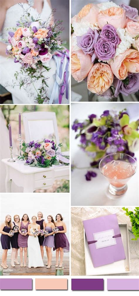 Purple And Peach Wedding Color Inspiration And Lavendar Wedding