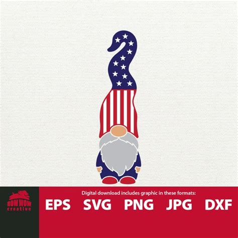 Patriotic Gnome Svg Etsy