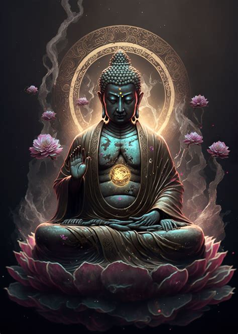 Buddha V Poster Picture Metal Print Paint By Tesseract Displate