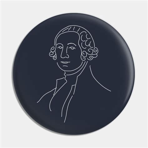 George Washington Line Art V.2 - George Washington - Pin | TeePublic