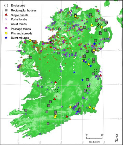 Neolithic sites in Ireland - Maps on the Web