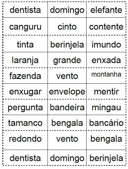 Eu Sou Dona De Mim Sala De Aula Bingo De Palavras Verloop Io