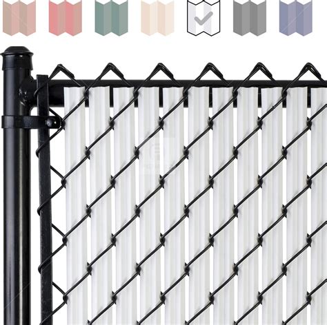 Chain Link W Shape Bottom Lock Fence Slats 4 Ft White