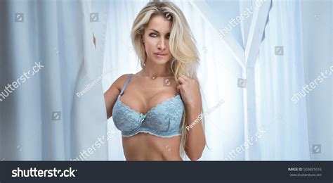 Sensual Adult Blonde Woman Posing Lingerie Stock Photo Shutterstock