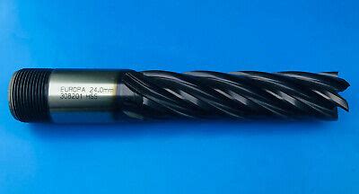 24mm HSS TiAlN Europa 6 Flute Long End Mill With Screwed Shank EBay